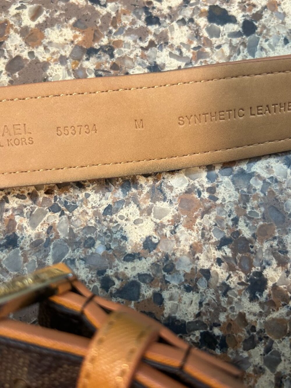 Michael Kors Monogram Leather Belt - Picture 4 of 4
